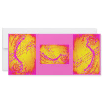Abstract art book mark full color rack card