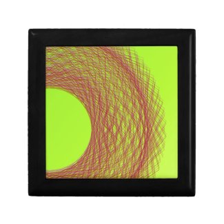 abstract art brown flower with green background jewelry boxes