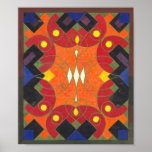 Abstract Art Deco Design by Swiss Artist Posters
