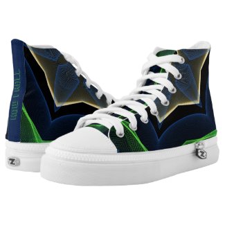 abstract art hightops customizable text printed shoes