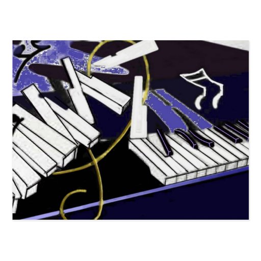 Abstract art inspired by music. postcard Zazzle