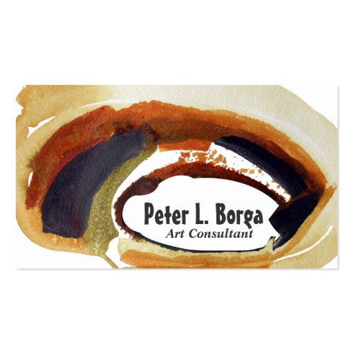 Abstract Art Painter Business Card Template (front side)