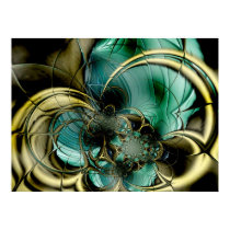 Abstract Art Poster Metal Gold Teal Glass posters by Darling_Gifts Abstract Art Poster Metal Gold Teal Glass posters