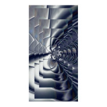 Abstract Art Poster Silver Plate Four posters