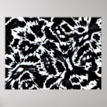 Abstract Art Poster Wild About Black White