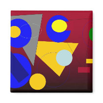 Abstract Art - Red Submission magnets