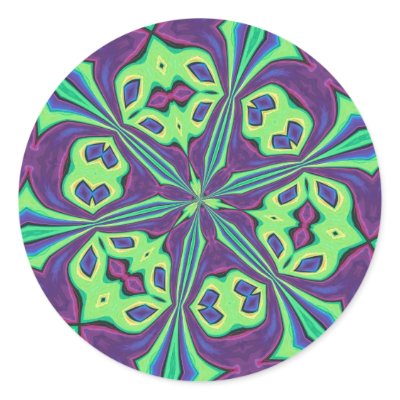 ABSTRACT ART ROUND STICKER by pjan97