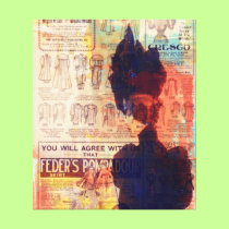 Abstract Art She Remembers Vintage Woman Fashion canvas prints