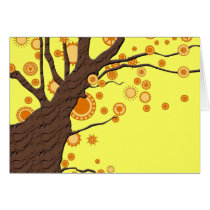 Abstract Art - Tree with Circles Cards