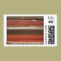 ABSTRACT ART U.S. Postage Stamp by karenbauguess ABSTRACT ART U.S. Postage Stamp