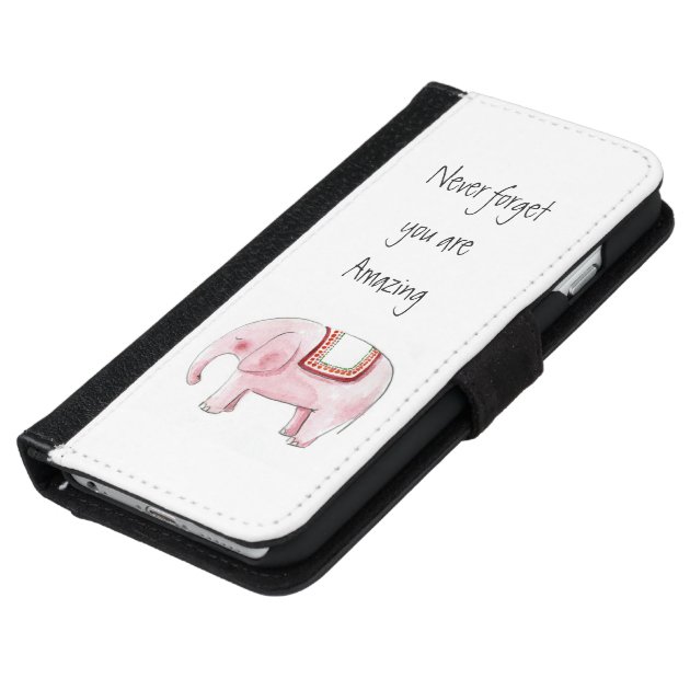 Abstract Artist Brushed Watercolor Splash Monogram iPhone 6 Wallet Case-5
