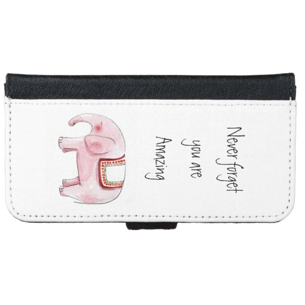 Abstract Artist Brushed Watercolor Splash Monogram iPhone 6 Wallet Case-4