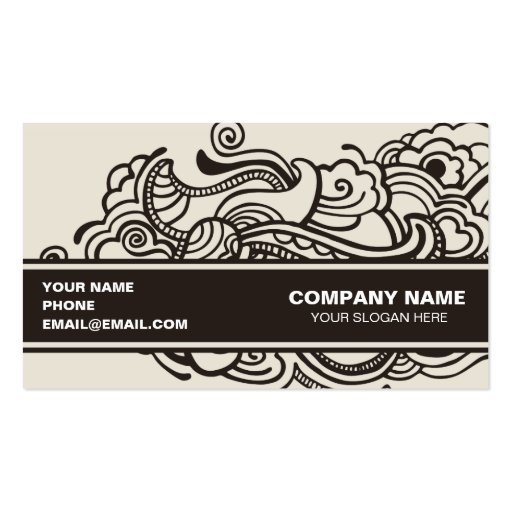 Abstract artistic design business cards (front side)