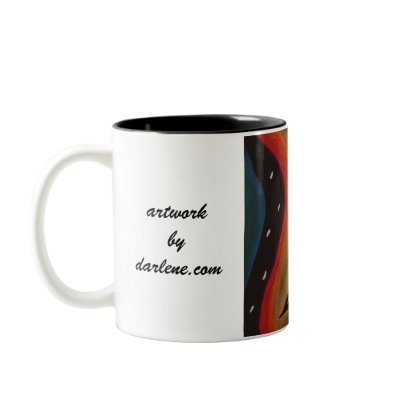 ABSTRACT ARTWORK COFFEE MUG by artworkbydarlene