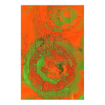 Abstract Asian Query Green Poster posters