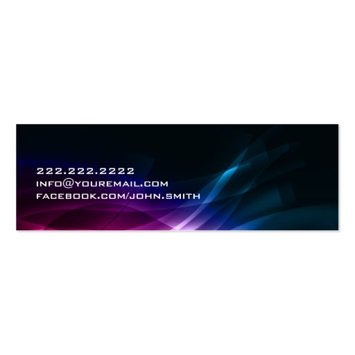 Abstract Aurora Photographer Mini Business Card (back side)