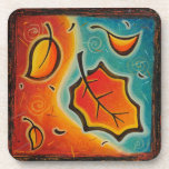 Abstract Autumn Coasters cork coasters