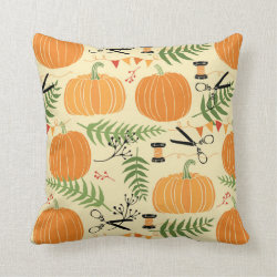 Abstract Autumn Patterns Throw Pillow