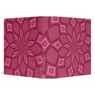 Abstract Background Fuschia Diamonds 3 Ring Binders by LotsOfPosers