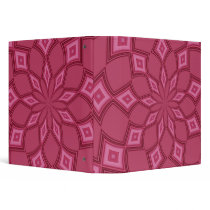 Abstract Background Fuschia Diamonds 3 Ring Binders