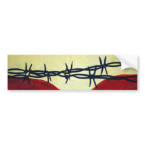 Abstract - barbed wire bumper stickers