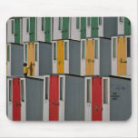 Abstract Beach huts Mousepads