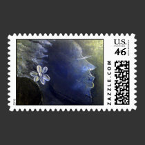 Abstract Beauty - Female Stamp stamps