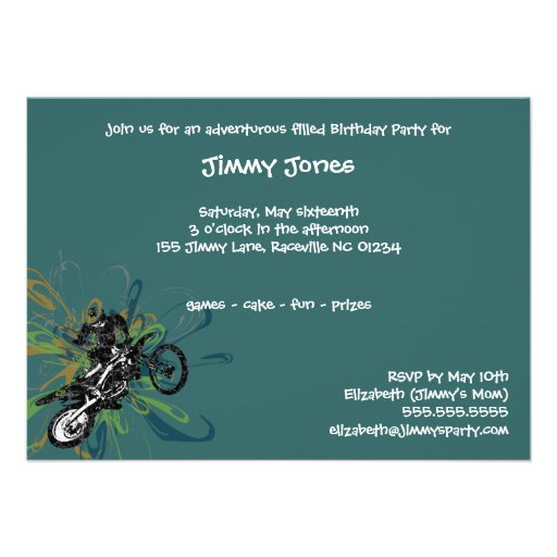 Abstract Biker Custom Party Invitations