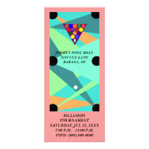 ABSTRACT BILLIARDS POOL GAME TABLE Rack Card