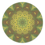 Abstract Birch Leaves Kaleidoscope Stickers