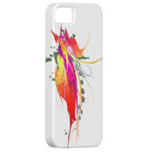 Abstract Bird of Paradise Paint Splatters iPhone 5 Cover