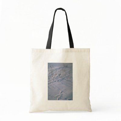 Abstract Bird tracks and feather imprint in the sn Tote Bag by inspirelove