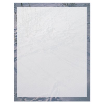Abstract Bird tracks and feather imprint in the sn Letterhead Template by inspirelove