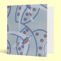 Abstract Birds Art Deco Binder binders
