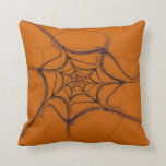 Abstract Black and Oranage Fractal Pillow