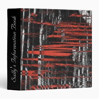 Abstract Black and Red Binder