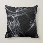 Abstract Black and White Fractal Pillow