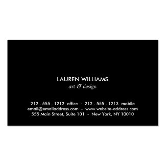 Abstract Black Brushstrokes with Gold Name Logo Business Card Template