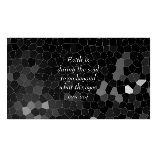 Abstract Black Mosaic Art Business Card Template (back side)