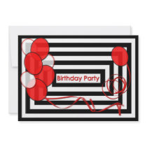Abstract Black White Party Invitation