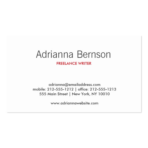 ABSTRACT BLOSSOMS WHITE/GRAY BUSINESS CARD