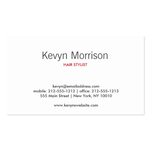 ABSTRACT BLOSSOMS WHITE/RED BUSINESS CARDS