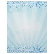 Abstract Blue Background Vector Graphic snowflakes Letterhead Design