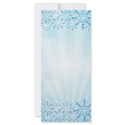Abstract Blue Background Vector Graphic snowflakes Full Color Rack Card by CreativeColours