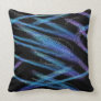 abstract blue black throw pillow
