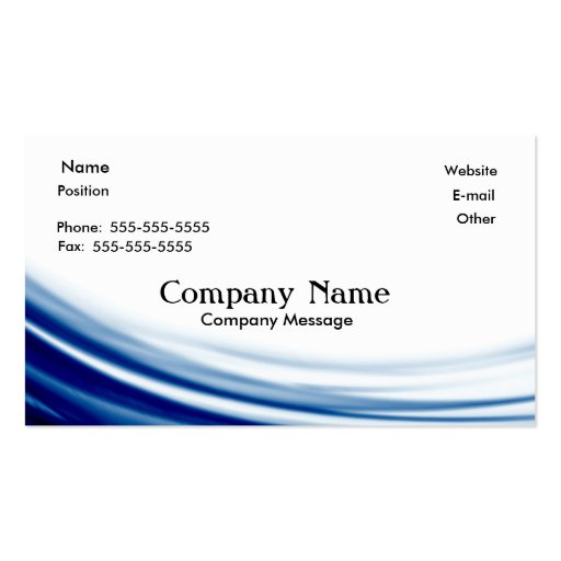 Abstract Blue Business Card Template (front side)
