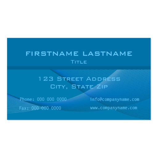 Abstract blue Business Cards (back side)