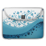 Abstract Blue Butterflies Sleeve For MacBooks