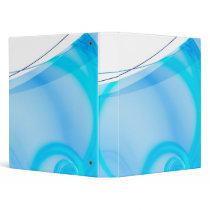 Abstract Blue Fractal Layout 3 Ring Binders