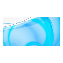 Abstract Blue Fractal Layout Photo Card Template